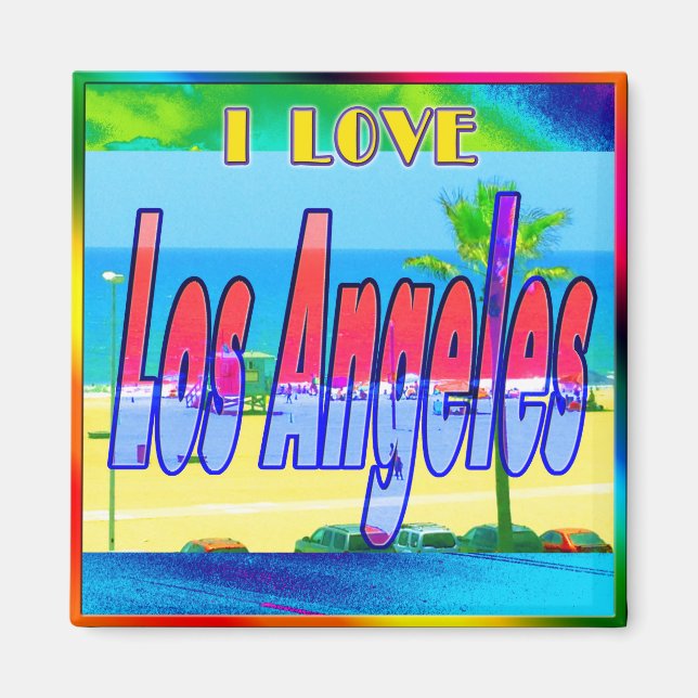 "Lovely Los Angeles 2" Magnet (Front)