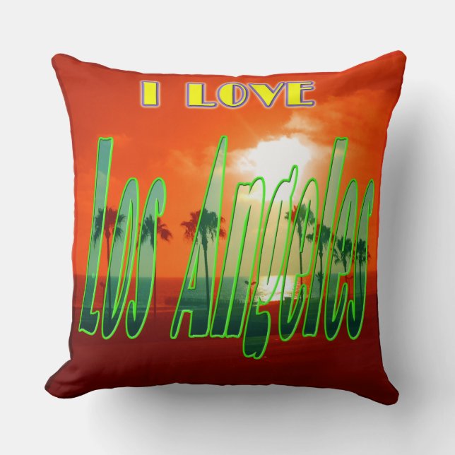 "Lovely Los Angeles" Pillow (Front)