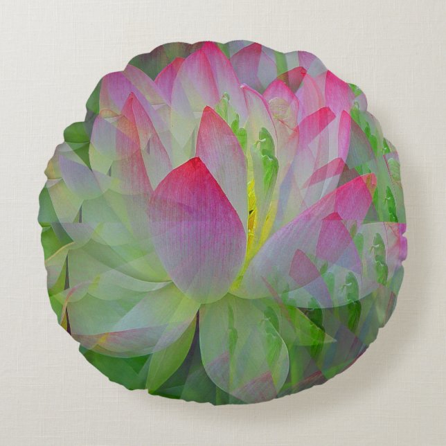 Lovely Lotus....... Round Pillow (Front)