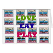 Lovely Love Eat Play Hakuna Matata Kenya shield gi (Front Horizontal)