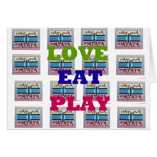 Lovely Love Eat Play Hakuna Matata Kenya shield gi (Front Horizontal)