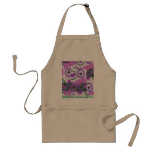 Lovely Love Heart Motif Art Print Adult Apron
