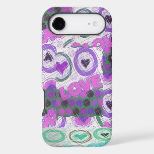 Lovely Love Heart Motif Art Print iPhone 17 Air Case