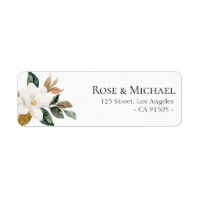 lovely magnolia florals address label