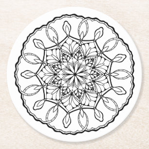 Lovely Mandala Adult Coloring Coaster