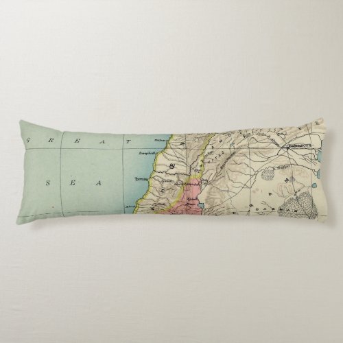 Lovely Map of Israel Body Pillow