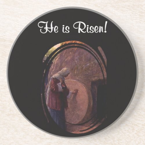 Lovely Mary Magdalene Visits Jesus Empty Tomb Coaster