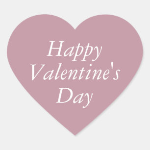Lovely Mauve - Pink Heart Valentine's Sticker