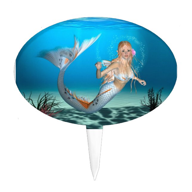 Lovely Mermaid Cake Topper (Front)
