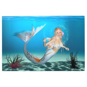 Lovely Mermaid Metal Print
