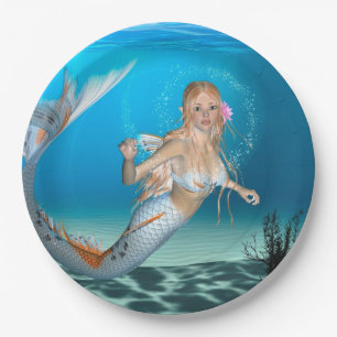 Lovely Mermaid Paper Plates