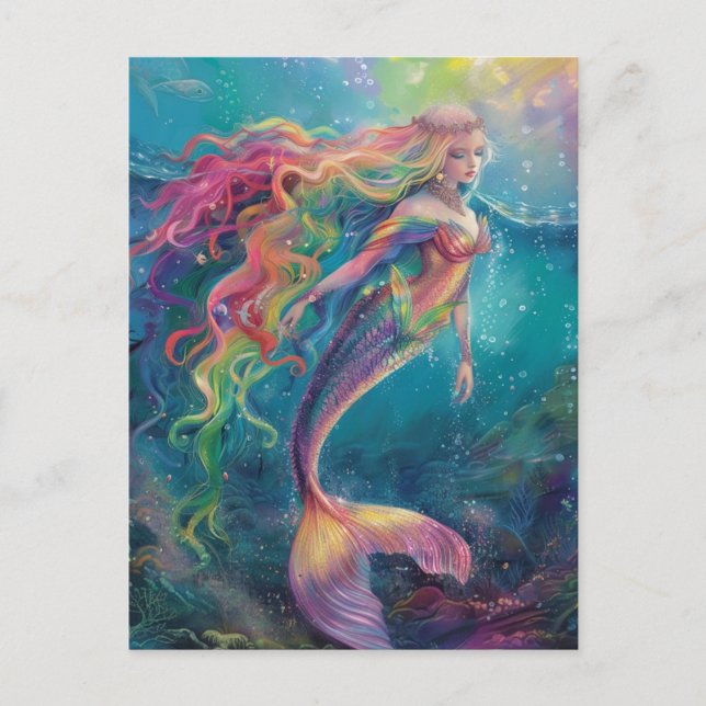 Lovely Mermaid Postcard (Front)