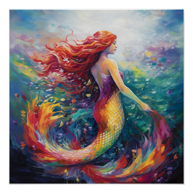 Lovely Mermaid Postcard Poster (Front)