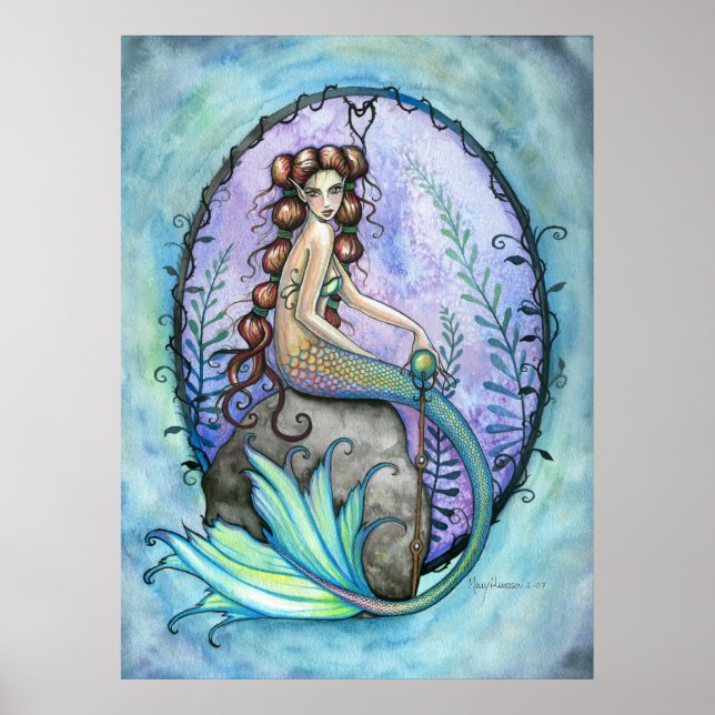 Lovely Mermaid Poster by Molly Harrison (Front)