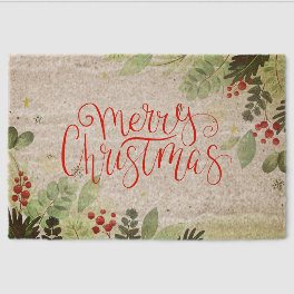 Lovely Merry Christmas Decorative Coir Fiber Doormat