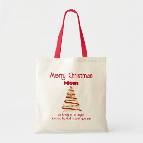 Lovely Merry Christmas Mom Tote Bag