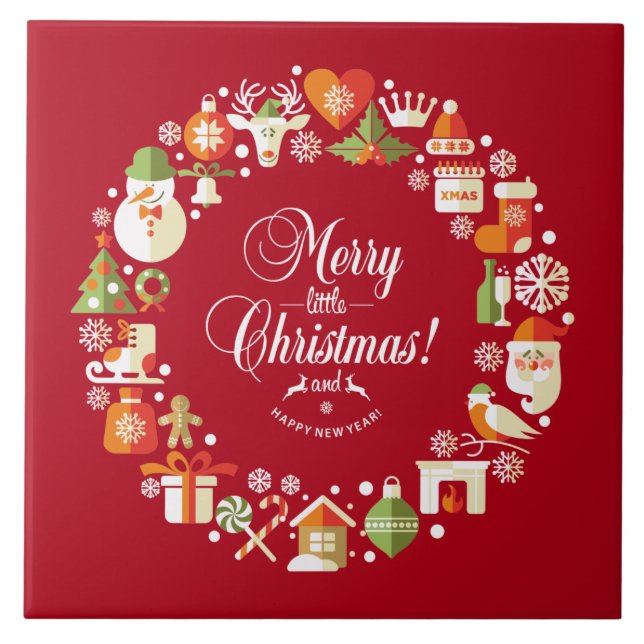 Lovely Merry Little Christmas | Ceramic Tiles (Front)