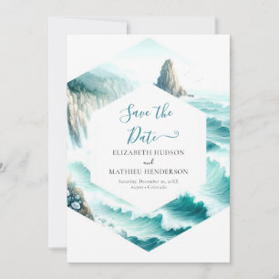 Lovely Minimal Nautical Wedding Save The Date