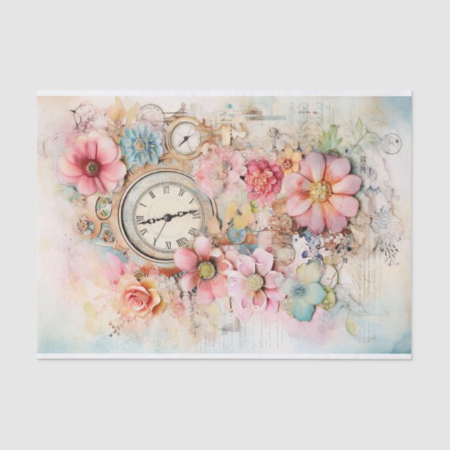Lovely Mixed Media in Soft Pinks and Blues Tissue Paper (Front)