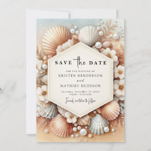 Lovely Modern Beach Wedding Save The Date