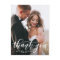 Lovely Modern Calligraphy Wedding Photo Thank You