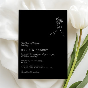 Lovely Modern Drawing Romantic Wedding Invitation