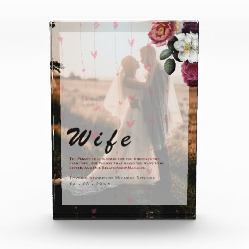 lovely Modern Wife Definition Surprise gift her Photo Block