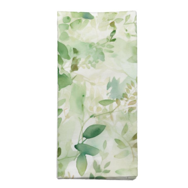 Lovely Modernist Leaves Cloth Napkin (Folded)