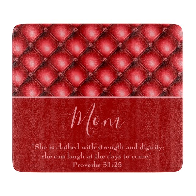 Lovely Mom Beautiful Red Cutting Board (Front)
