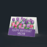 Lovely Mom Birthday Sweet Watercolor Tulip Flora  Card<br><div class="desc">Give Mom a birthday card that's just as beautiful and unique as she is with this gorgeous watercolor tulip flower design. The intricate details and bold, vivid colors make for a beautiful display piece that will brighten up any room. Let her know just how much she means to you with...</div>