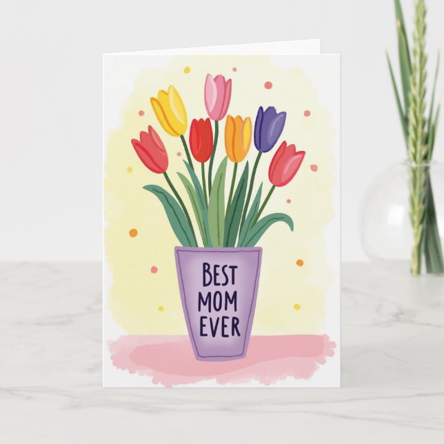 Lovely Mom Bouquet Of Blooms Card (Front)