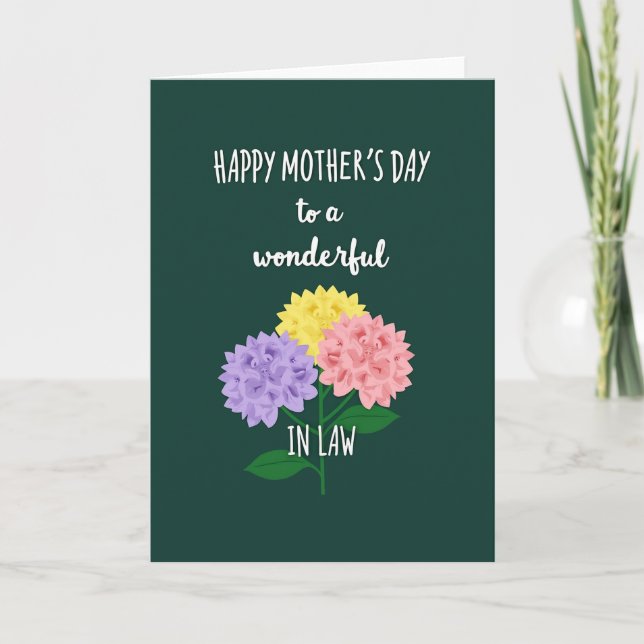 Lovely Mom Floral Greeting Card (Front)