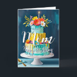 Lovely mom happy birthday cake birthday card mom<br><div class="desc">Designed by The Arty Apples Limited




generativecontent</div>