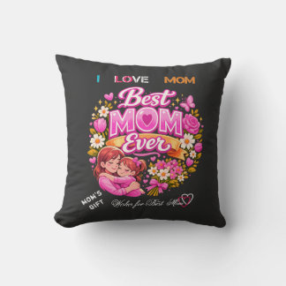 Lovely Mom Original pink Aesthetic design Throw Pillow
