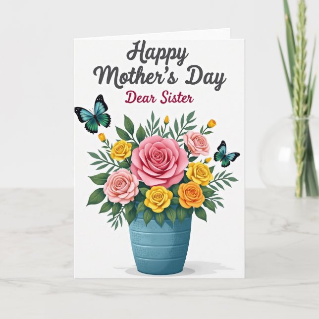 Lovely Mom Sister Day Card (Front)
