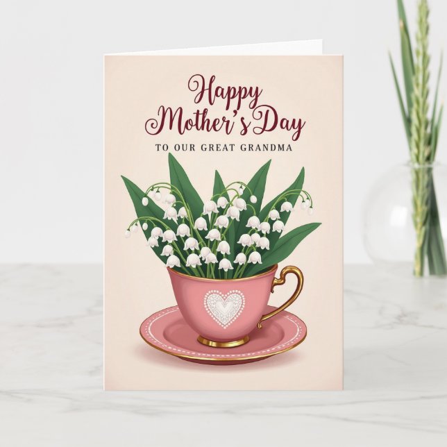 Lovely Mom Tea Party Day Card (Front)