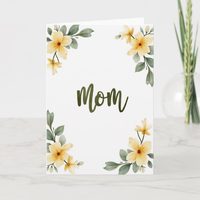 Lovely Moms Bouquet Card (Front)