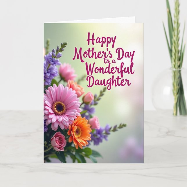 Lovely Moms Daughter Day Card (Front)