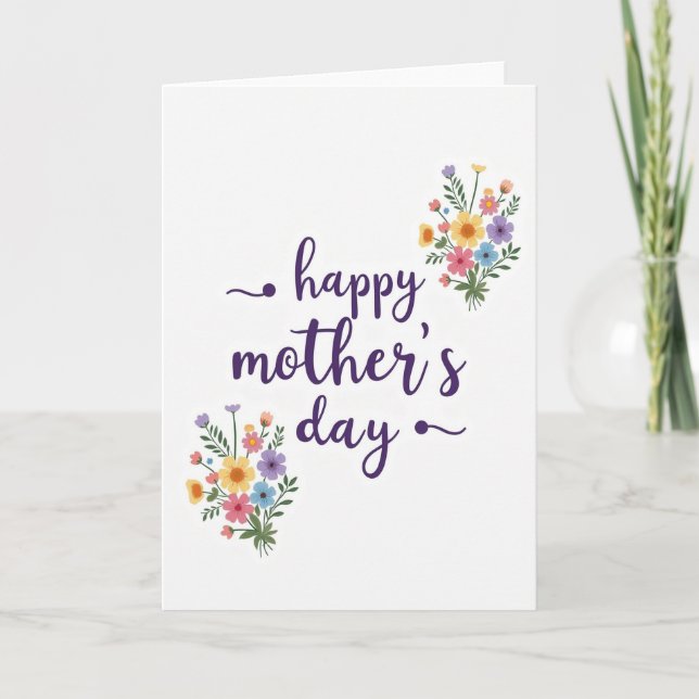 Lovely Moms Day Art Card (Front)