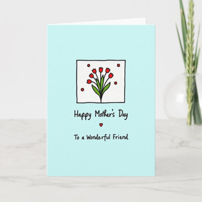 Lovely Moms Day Bouquet Card (Front)
