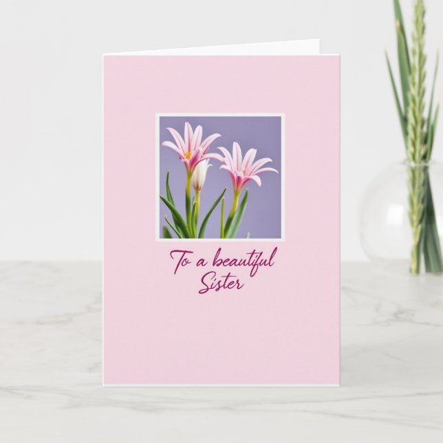 Lovely Moms Day Flower Card (Front)