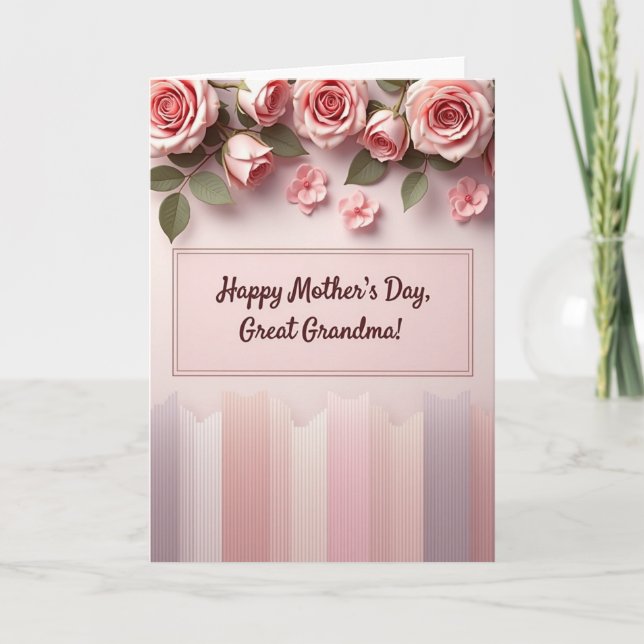Lovely Moms Day Flowers Card (Front)