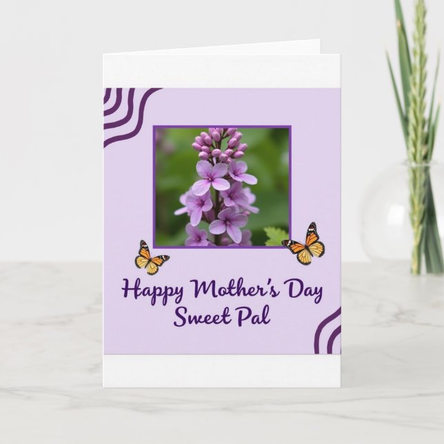 Lovely Moms Day Image Card (Front)