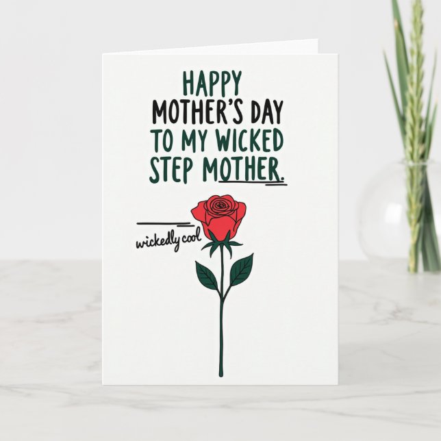 Lovely Moms Day Rose Image Card (Front)