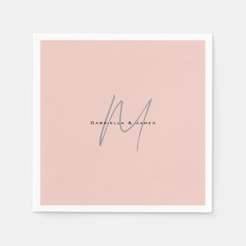 Lovely Monogrammed Calligraphy Pastel Color Names Napkins
