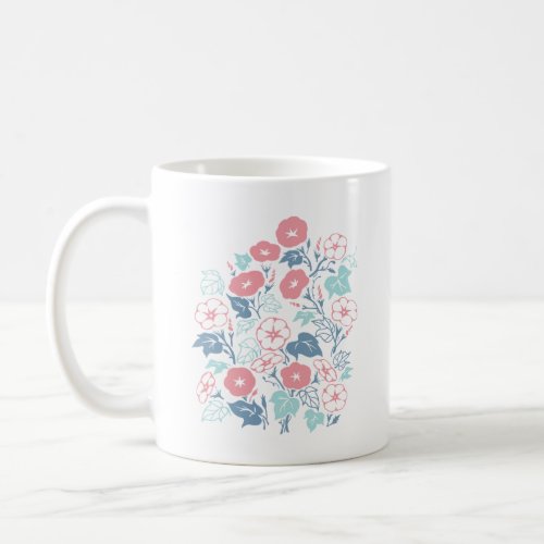Lovely Morning Glory Illustration Coffee Mug