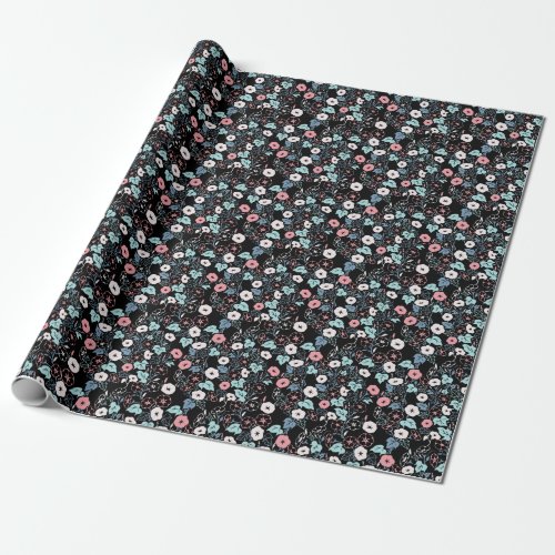 Lovely Morning Glory Illustration Wrapping Paper