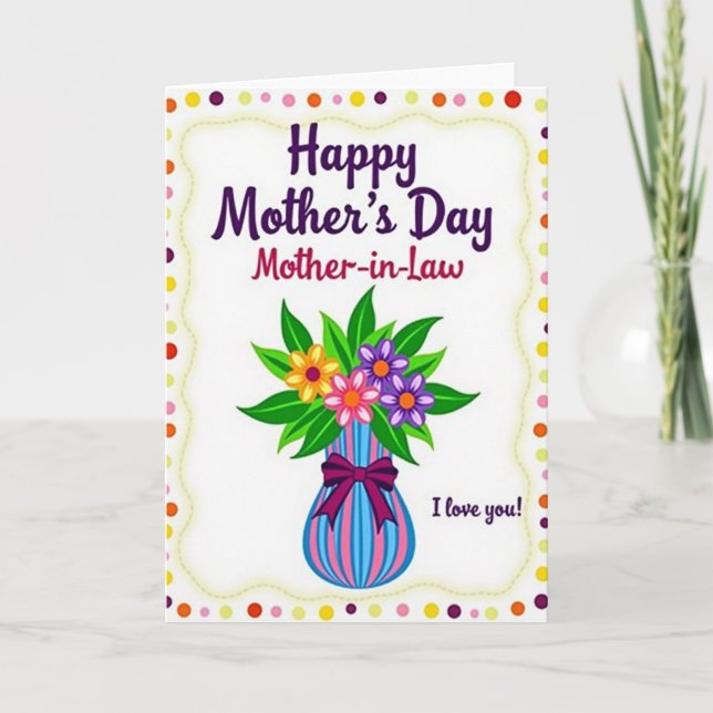 Lovely Motherinlaw Art Card (Front)