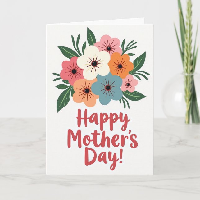 Lovely Mothers Day Bunch Card (Front)