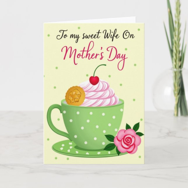 Lovely Mothers Day Dessert Card (Front)